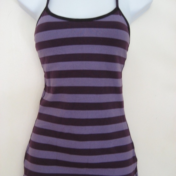 Lululemon Power Y Tank – Bold Stripe Power Purple & Lavender | Size Medium (≈ 8) - Picture 1 of 4